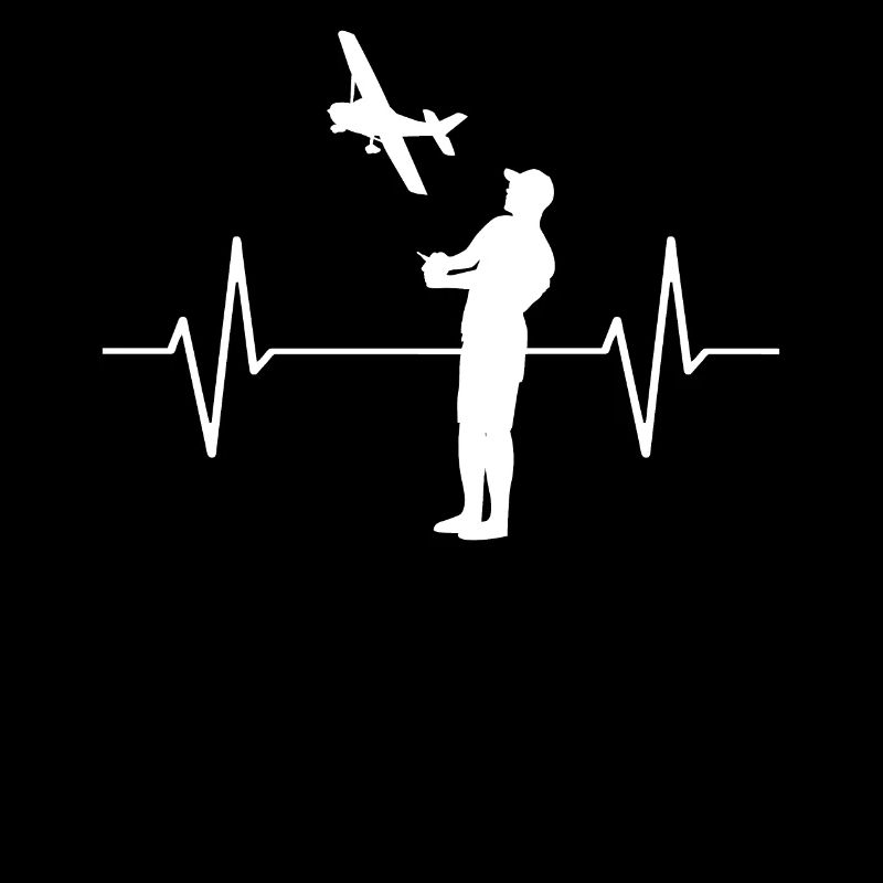 Model flying model maker airplane EKG line gift