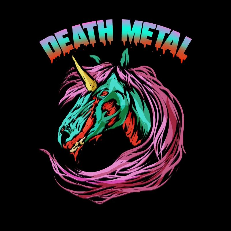 Conception arc-en-ciel de style zombie licorne de la mort