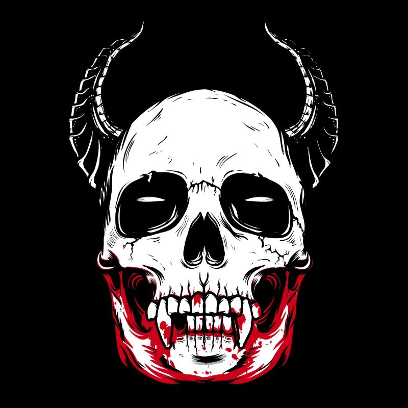 Vampire skeleton horror skull