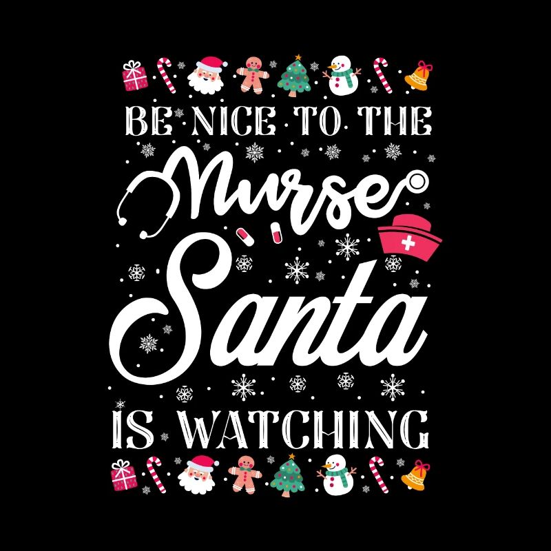 Noël soit gentil avec l'infirmière que le père Noël regarde