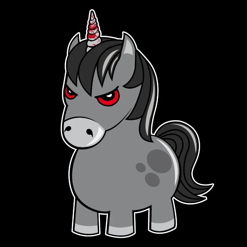 Evil Angry Unicorn Unicorn Funny Gift
