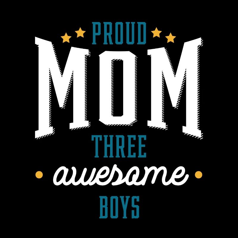 Stolze Mutter drei tolle Jungs - Muttertagsgeschenk