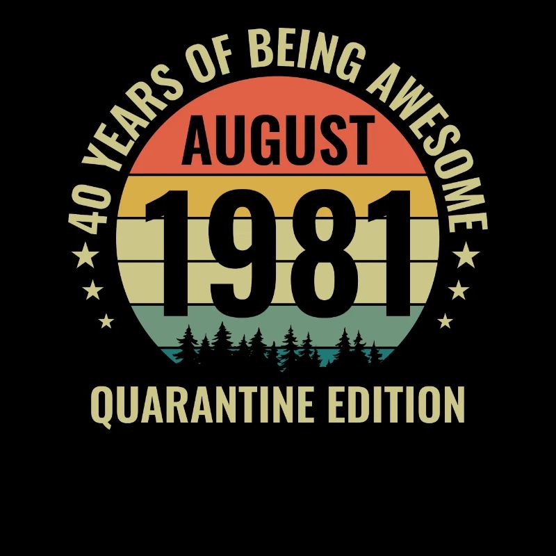 40 birthday August vintage 1981 gift idea