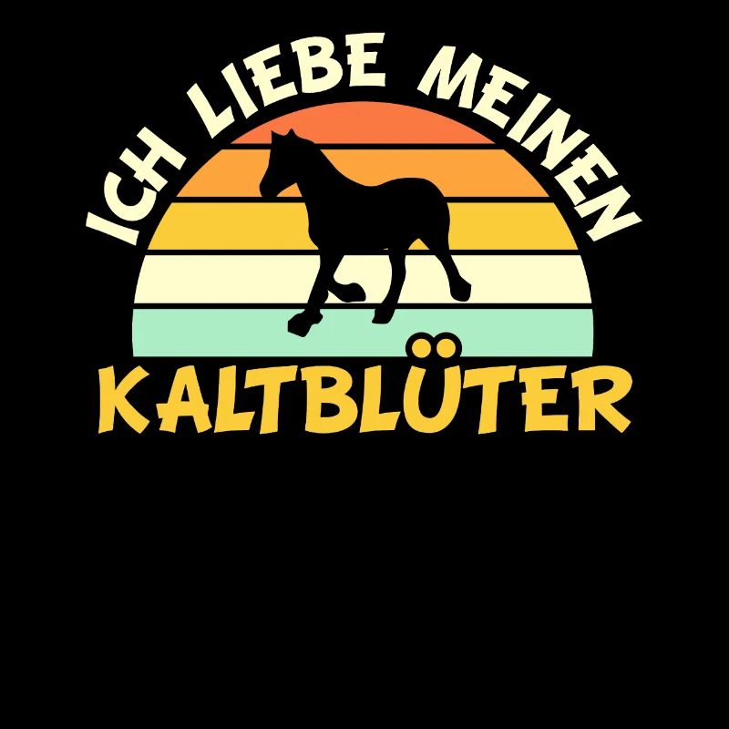 Kaltblüter Kaltblut Pferd Retro Vintage Geschenk
