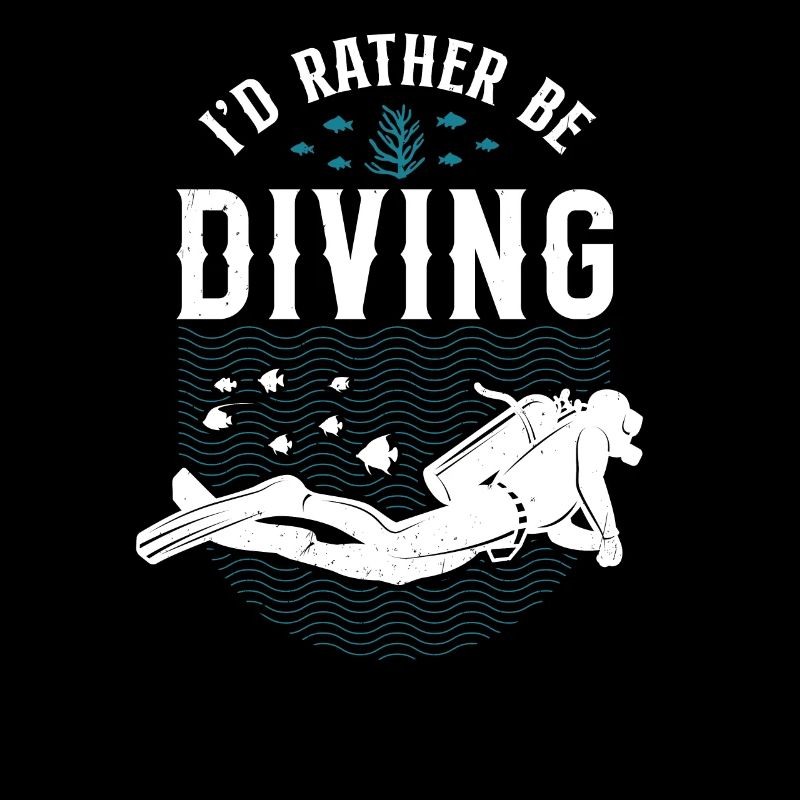 Scuba Diver I'D Rather Be Diving