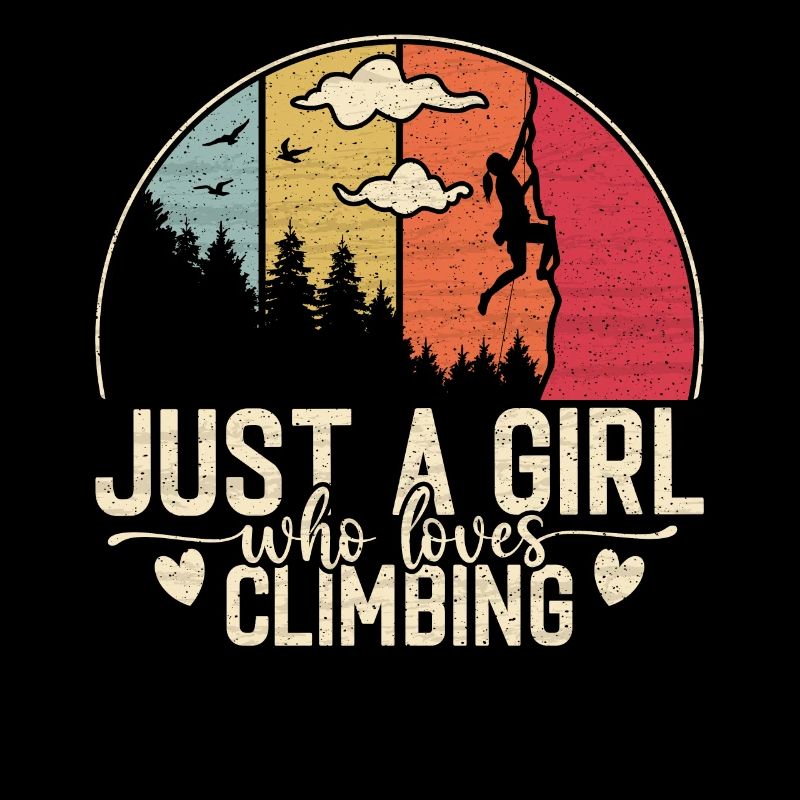 Nur ein Mädchen das klettern liebt- Kletterer Berg