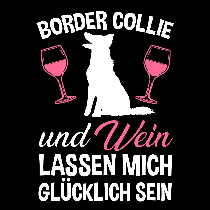 Border Collie und Wein