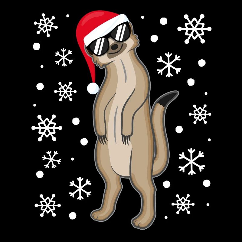 Cadeau de flocons de neige de Noël de suricates