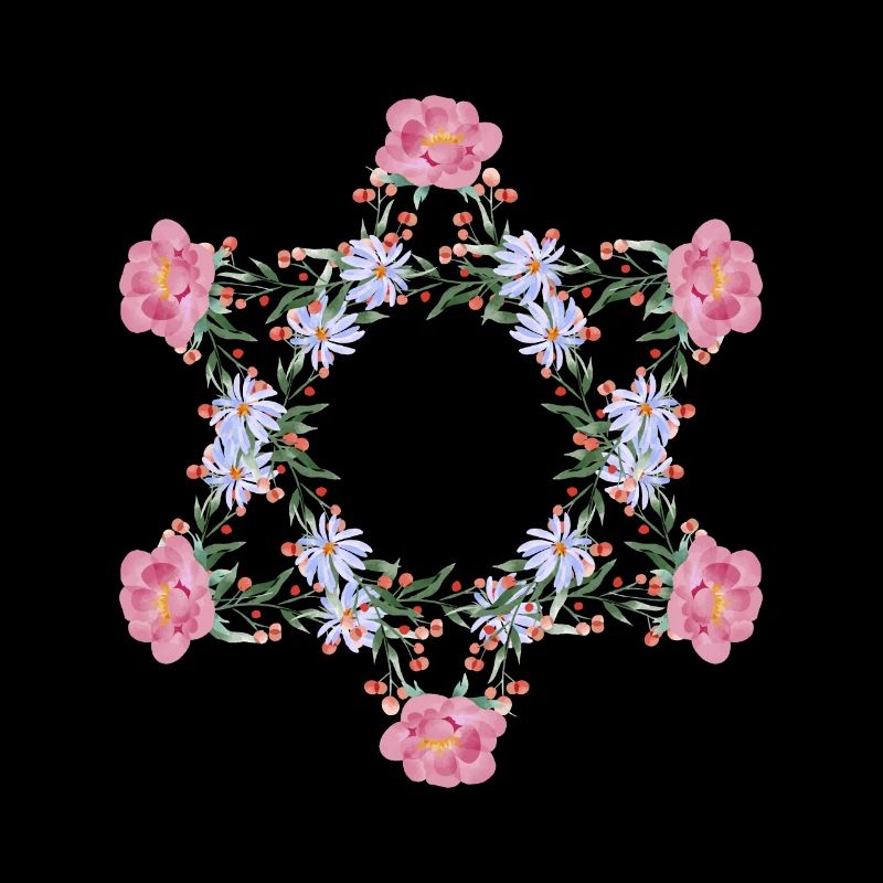 Fleurs de l'étoile de David juive