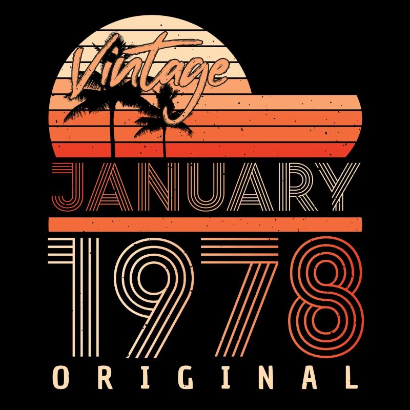 January 1978 Original Retro Palms