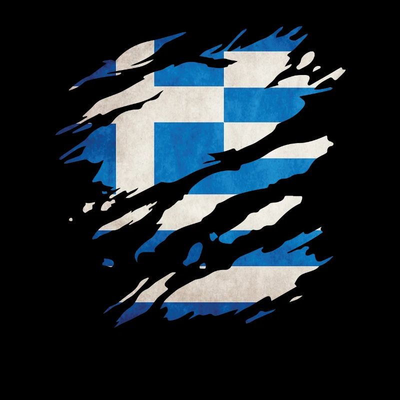 Greece - National flag, scratches, cracks