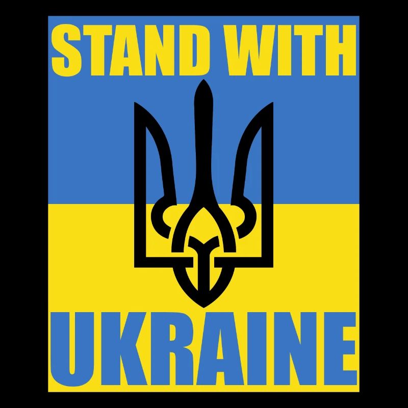 Stand With Ukraine Flag Trident Support Jersey