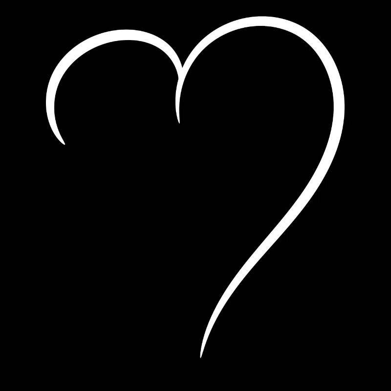 Half Heart White Love