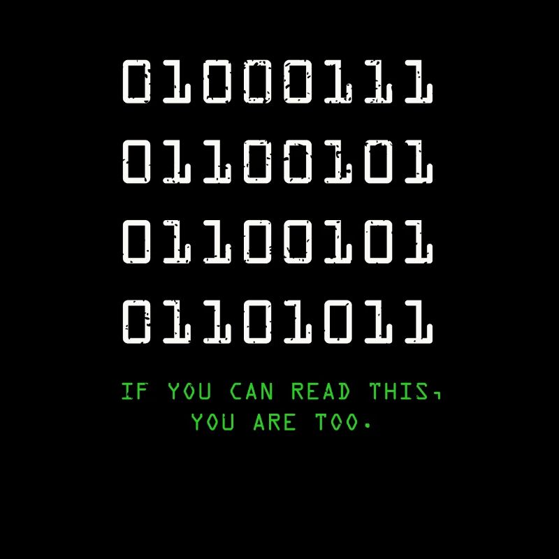 Geek Computer Nerd Binärcode IT Lustiger Programmierer