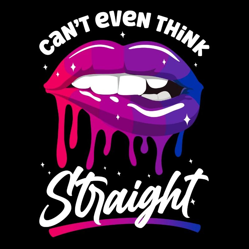 La bouche du drapeau bisexuel Bi Pride ne peut pas