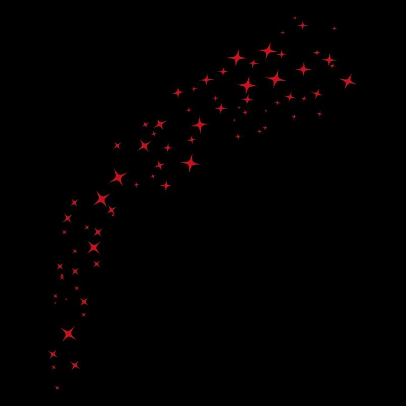 Perfekter Roter Sternenbogen