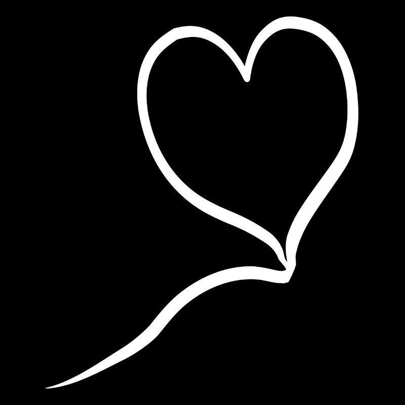 Cœur blanc dans la conception de ballons