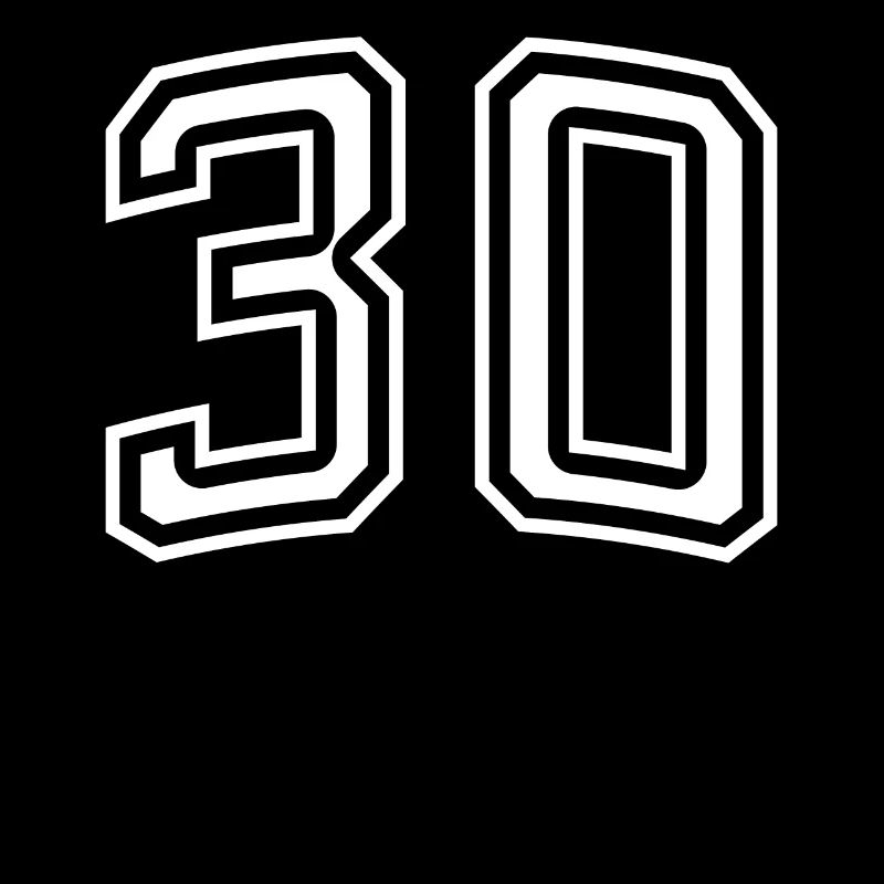 Numéro 30 en blanc