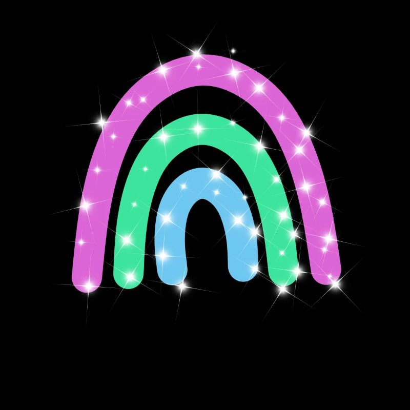 Polysexual Glitzer Regenbogen