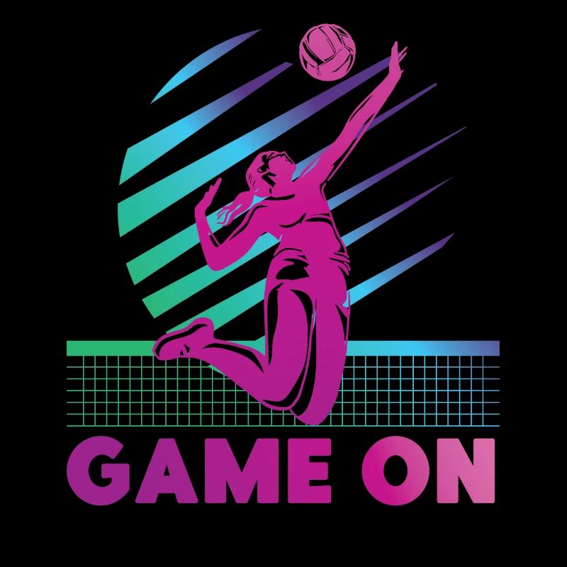 Volleyball Player Team Retro 80s