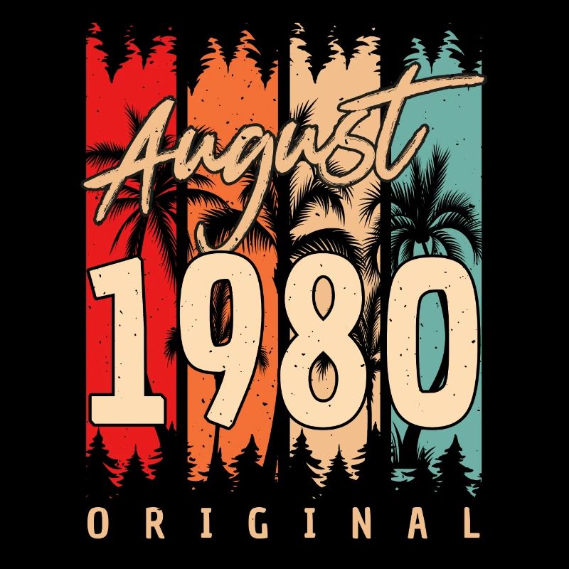 1980 En août salutations d’anniversaire