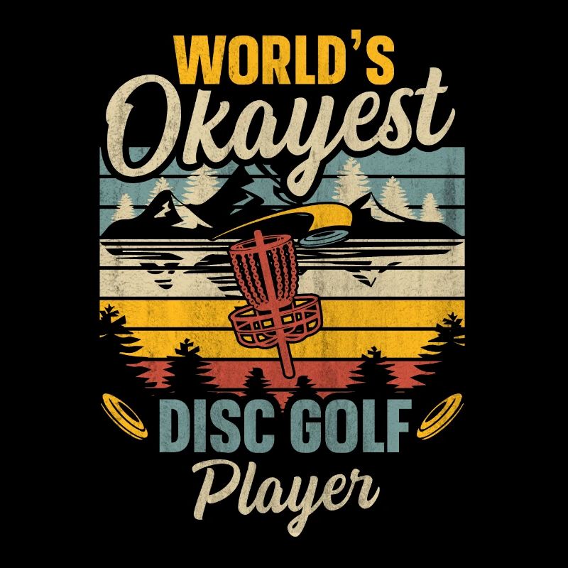 Retro Sunset Worlds Okayest Disc Golf Player