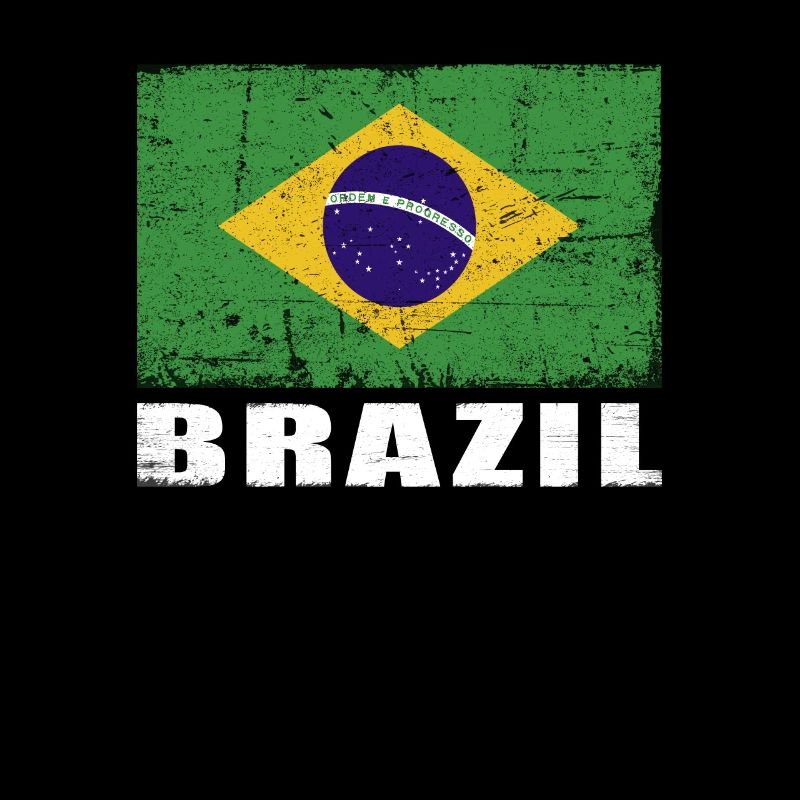 Drapeau du Brésil Grunge Drapeau du Brésil