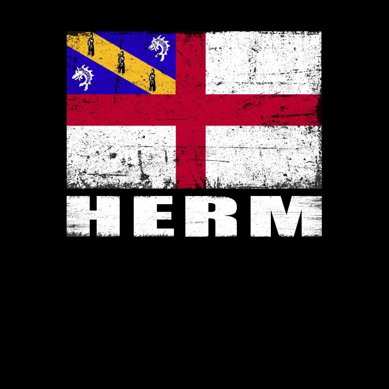 Drapeau Herm Grunge Drapeau Herm