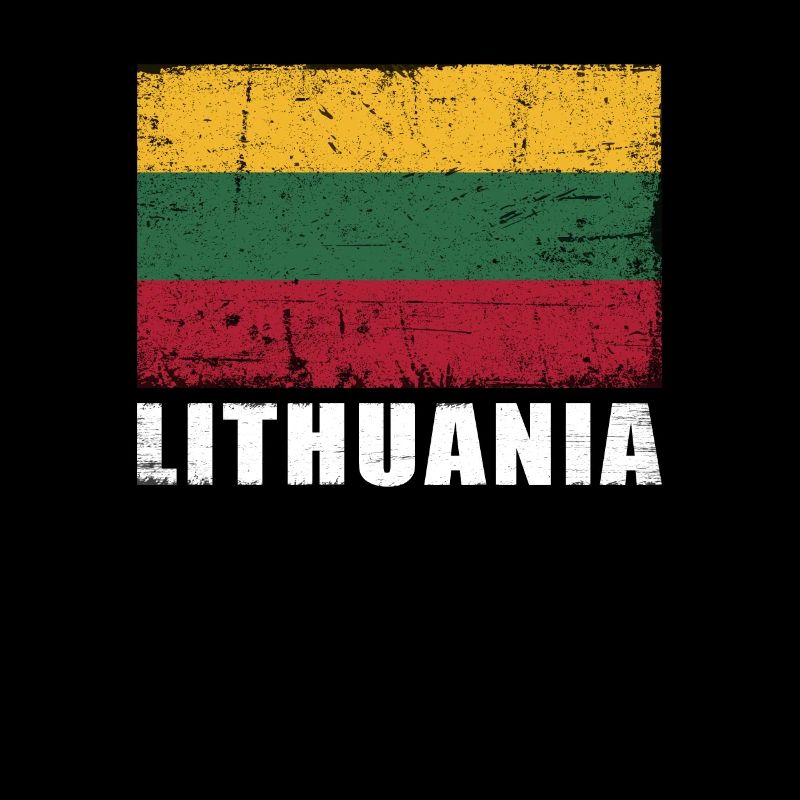 Drapeau lituanien Grunge Drapeau lituanien