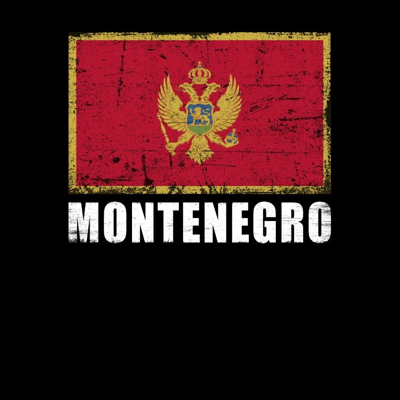 Monténégro Drapeau Grunge Monténégro Drapeau