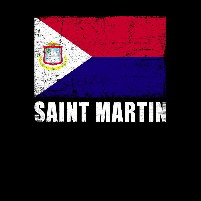 Drapeau de Saint-Martin Grunge Drapeau de Saint-Martin