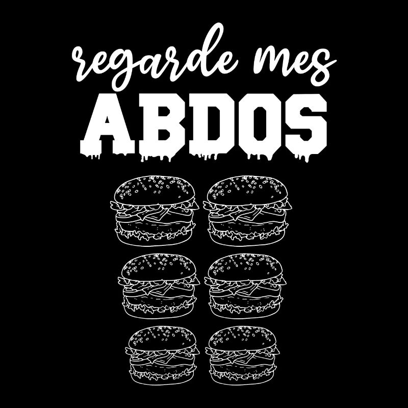 Regarde mes abdos burger cadeau bouffe
