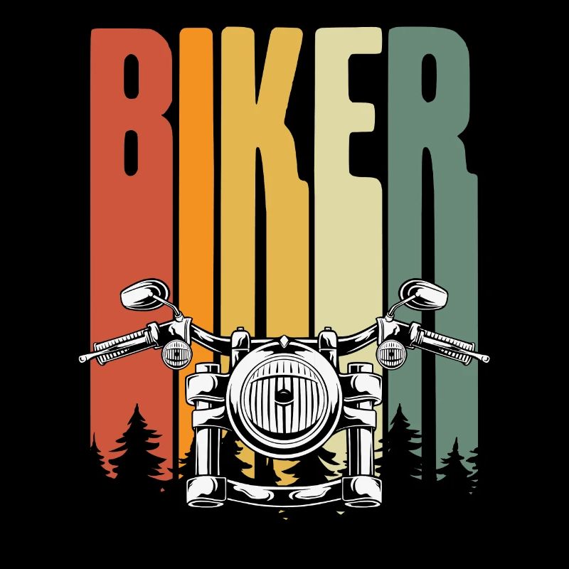 Bunte Biker Retro
