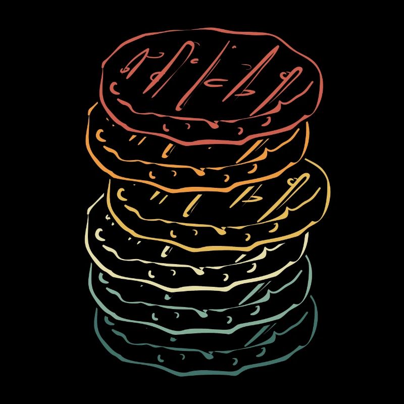 Galette de hamburger colorée