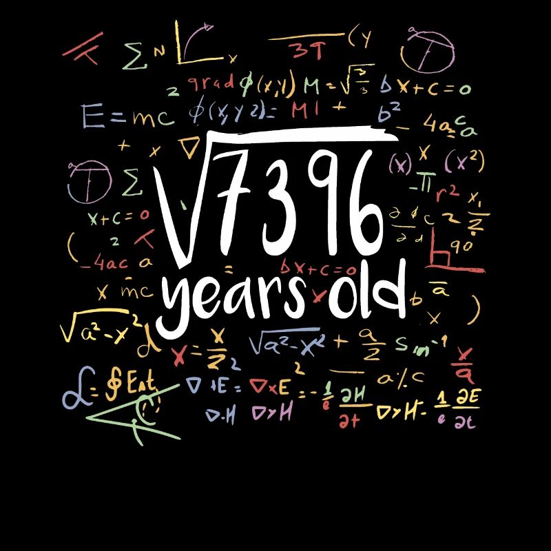 Square Root of 7396 Math Nerd 86th Birthday