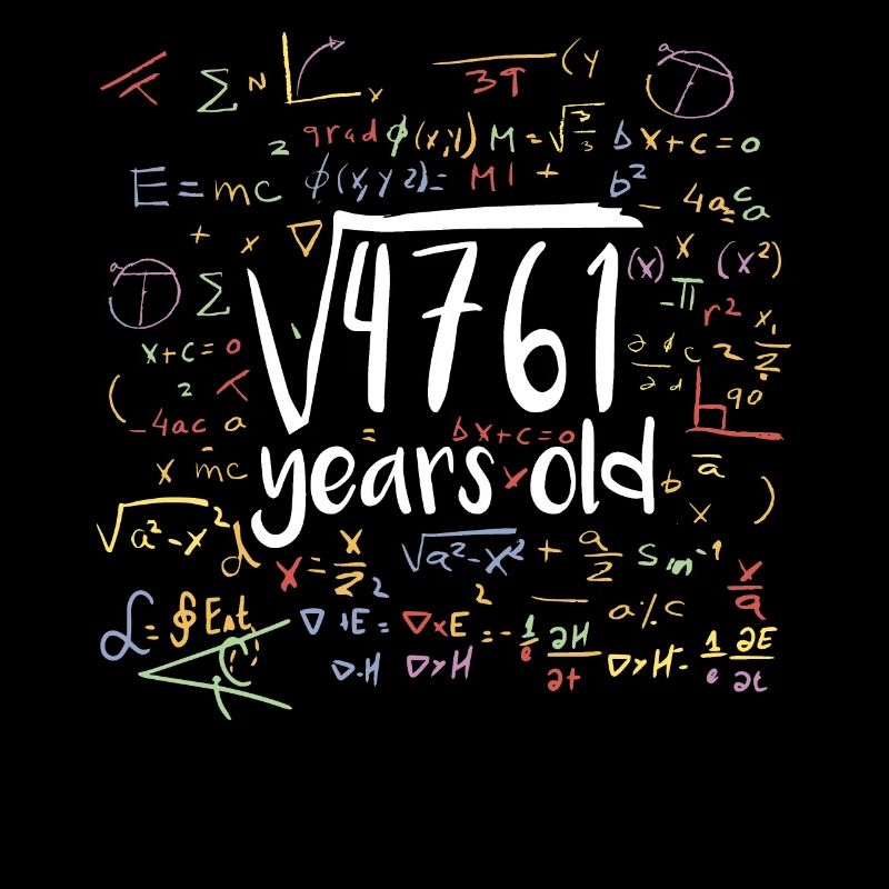 Square Root of 4761 Math Nerd 69th Birthday