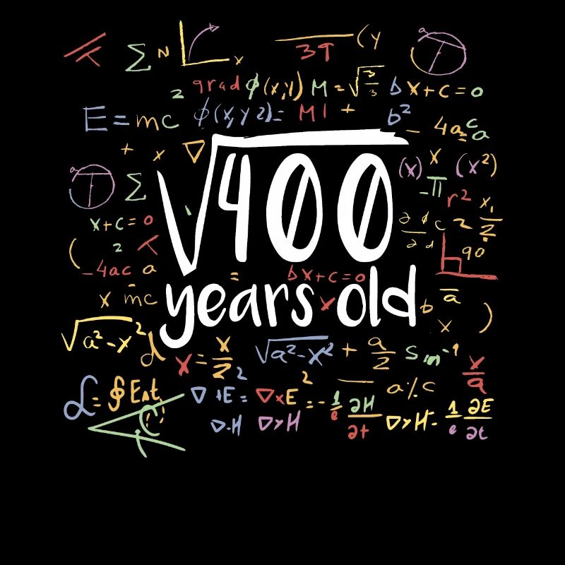Square root of 400 math nerd 20th birthday