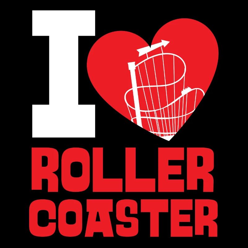 Roller Coaster Heart I Love Roller