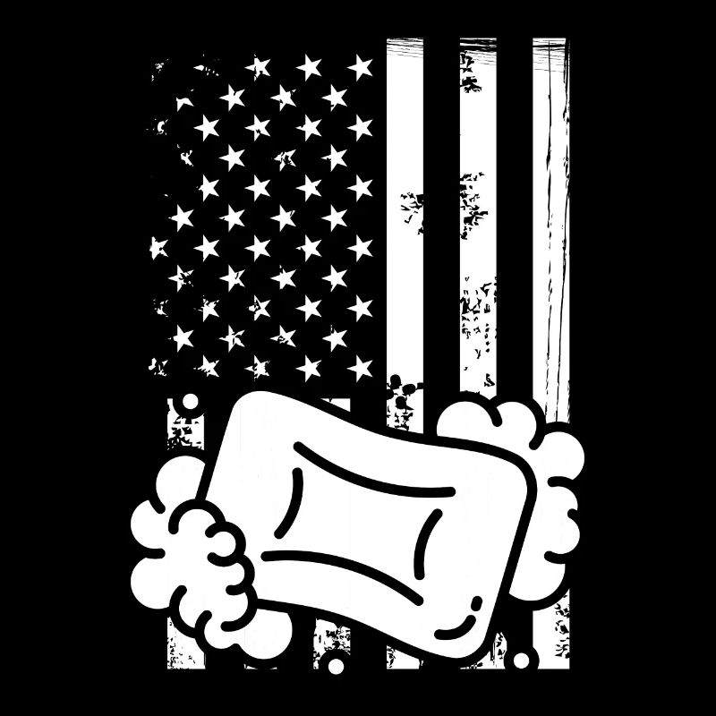 Production de savon sur un drapeau américain