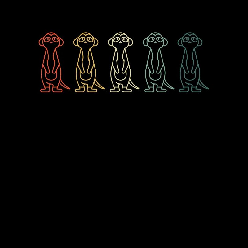 Mignon bébé suricate rétro