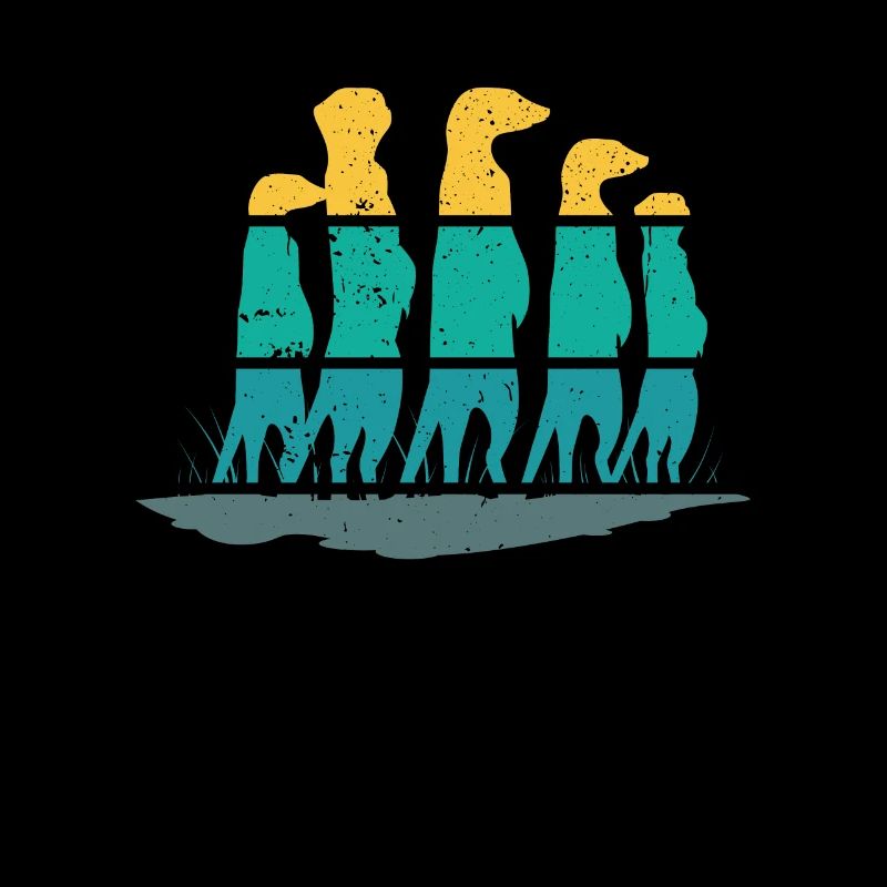 Suricates Bleu Et Jaune