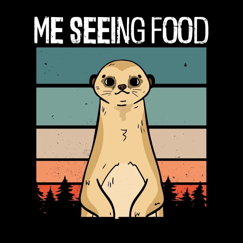 Erdmännchen Sieht Essen Retro