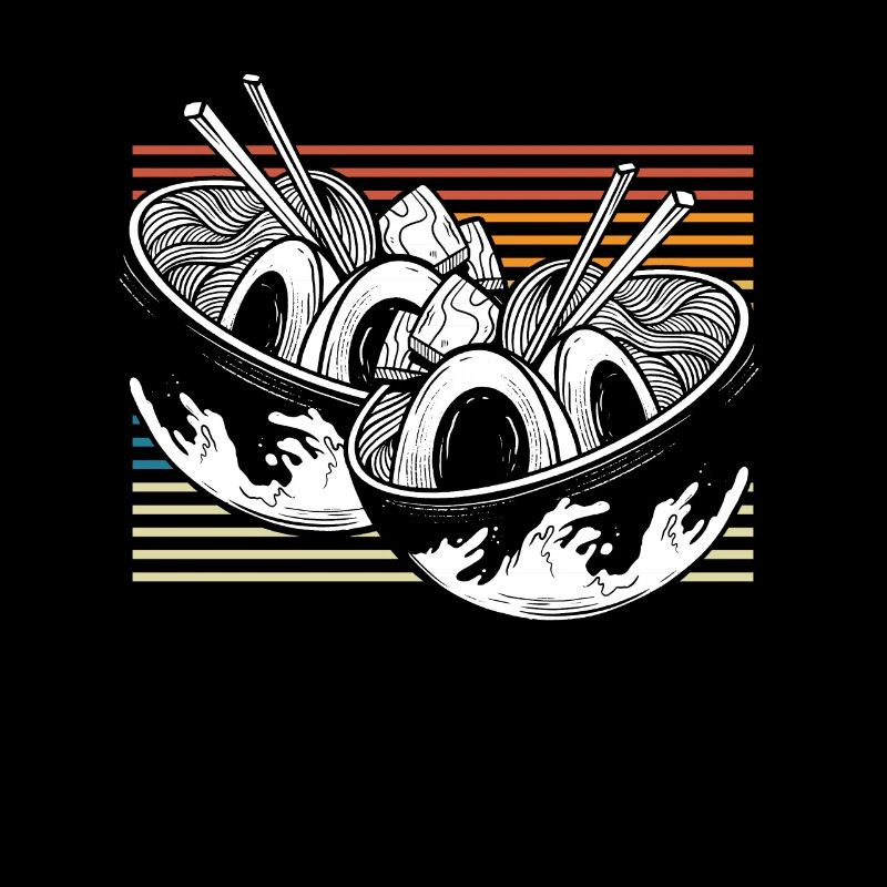 Ramen bowl retro vintage