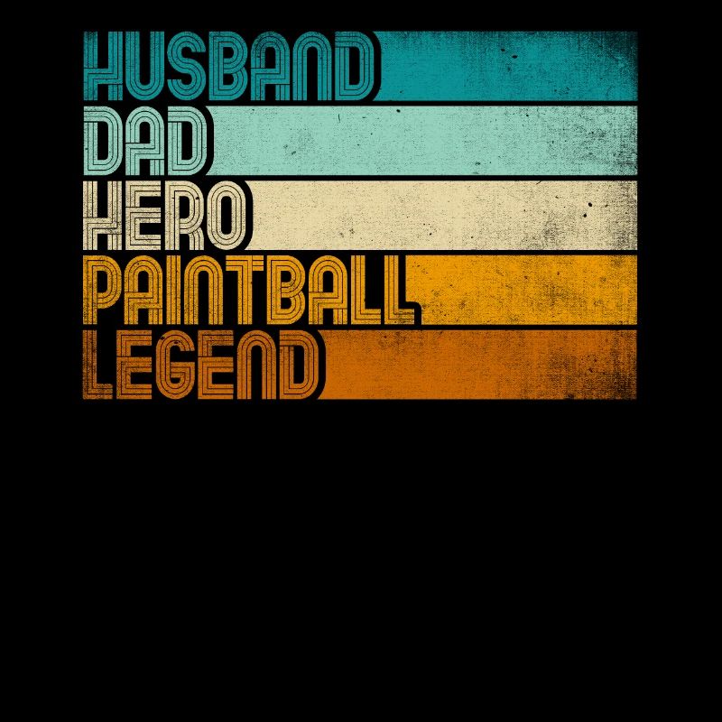 Retro Husband Dad Hero Paintball Legend