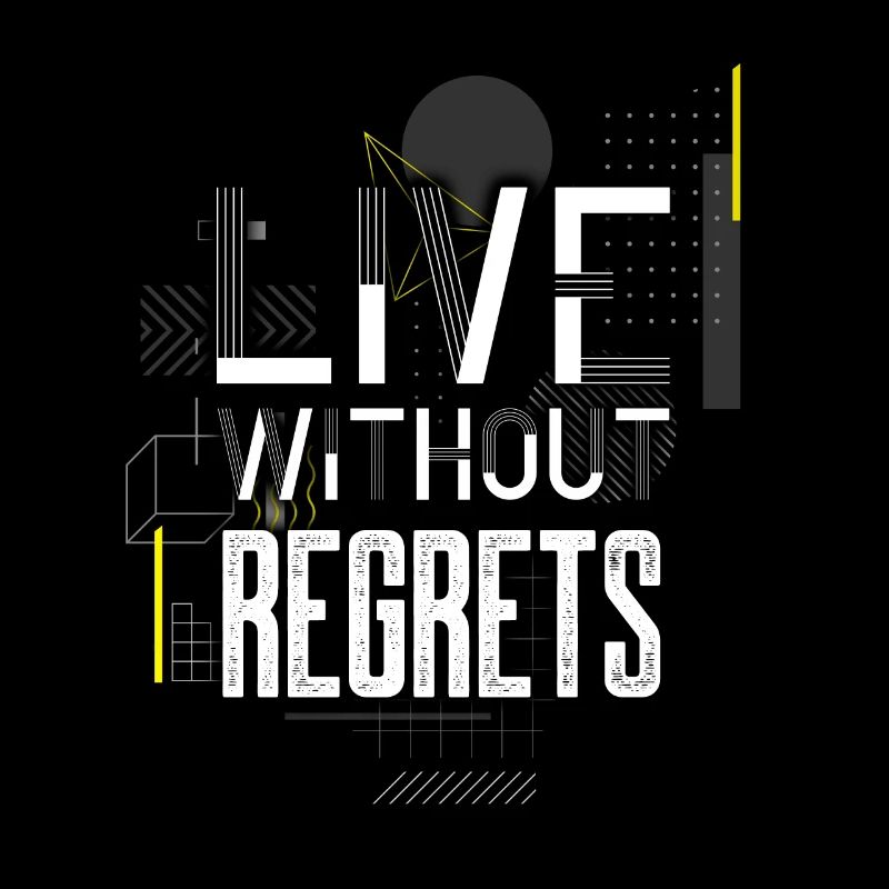 Mindset Without Regrets Minimalist Geometric Inspi