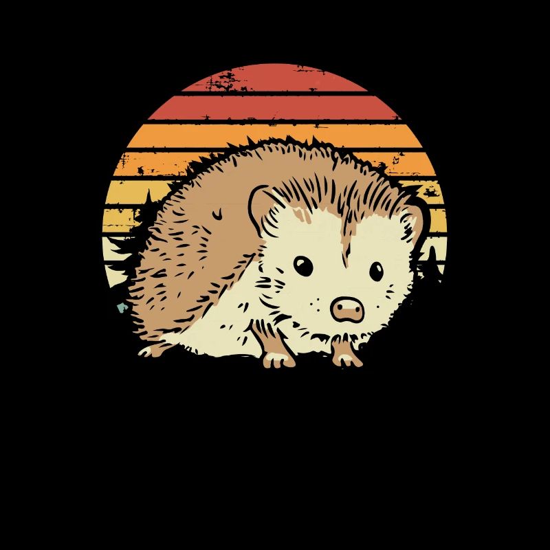 Süßer Igel Retro