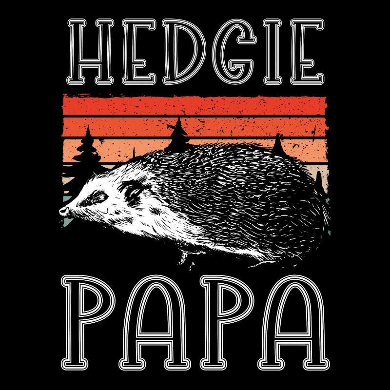 Nice hedgehog father retro