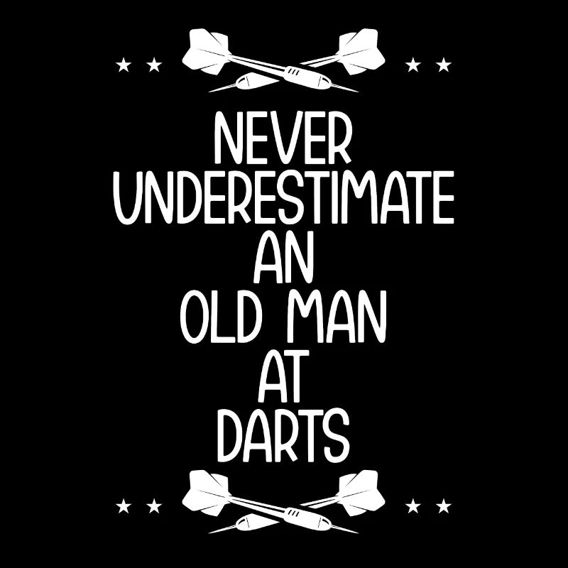 Alter Mann beim Dart