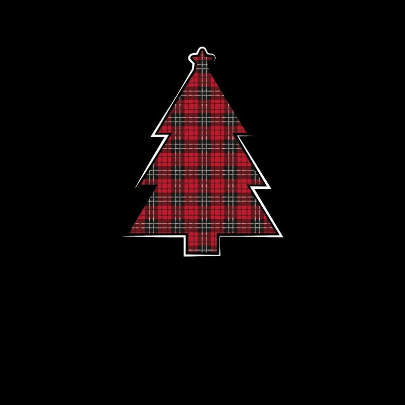 Roter karo Weihnachtsbaum