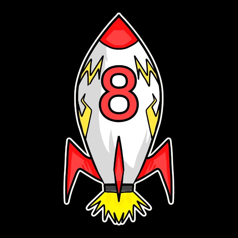 Rakete Junge 8. Geburtstag